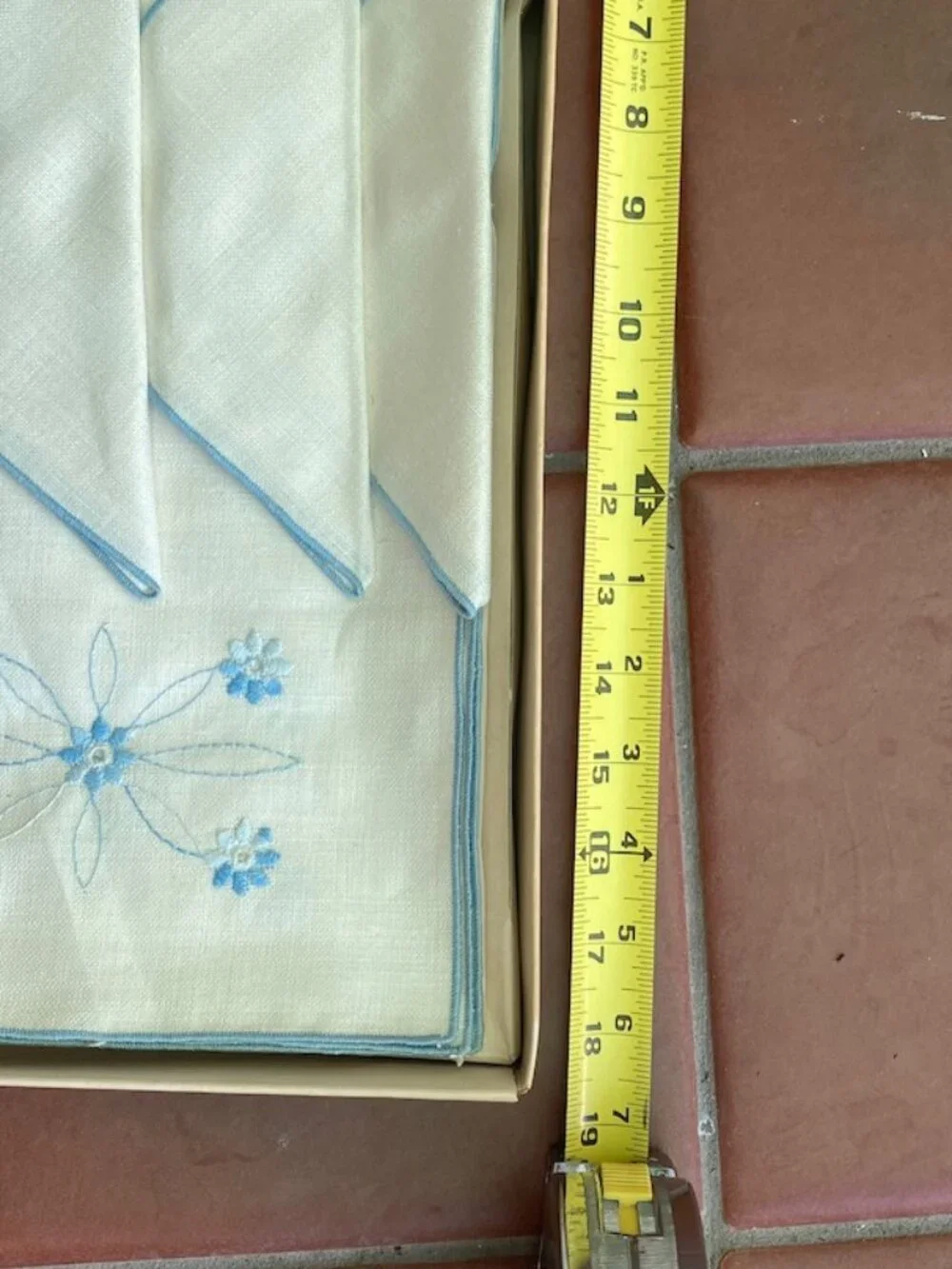 Vintage/Antique Linen Placemats and Napkins, New Old Stock, In Original Box